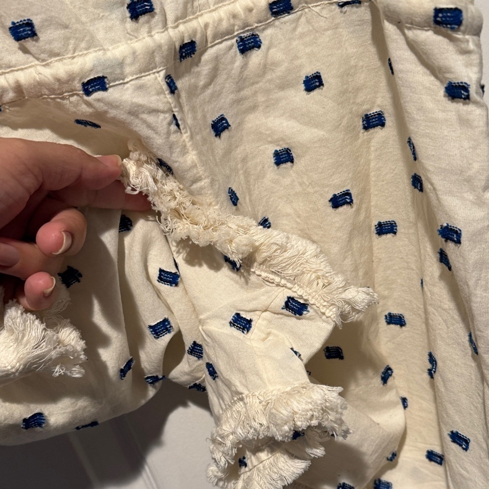 Aerie Cream Jumpsuit with Navy Pattern - Picture 8 of 8